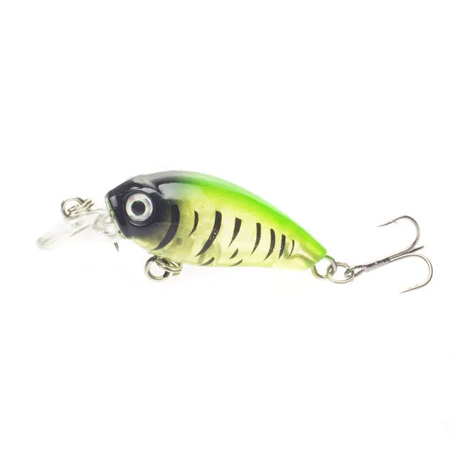 1 PCS  Crankbait Plastic Wobbler Fishing Lure 4.5CM 4G Swimbait Pesca Isca Artificial Bait 8# Hooks  Fishing Tackle