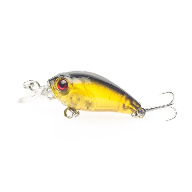 1 PCS  Crankbait Plastic Wobbler Fishing Lure 4.5CM 4G Swimbait Pesca Isca Artificial Bait 8# Hooks  Fishing Tackle