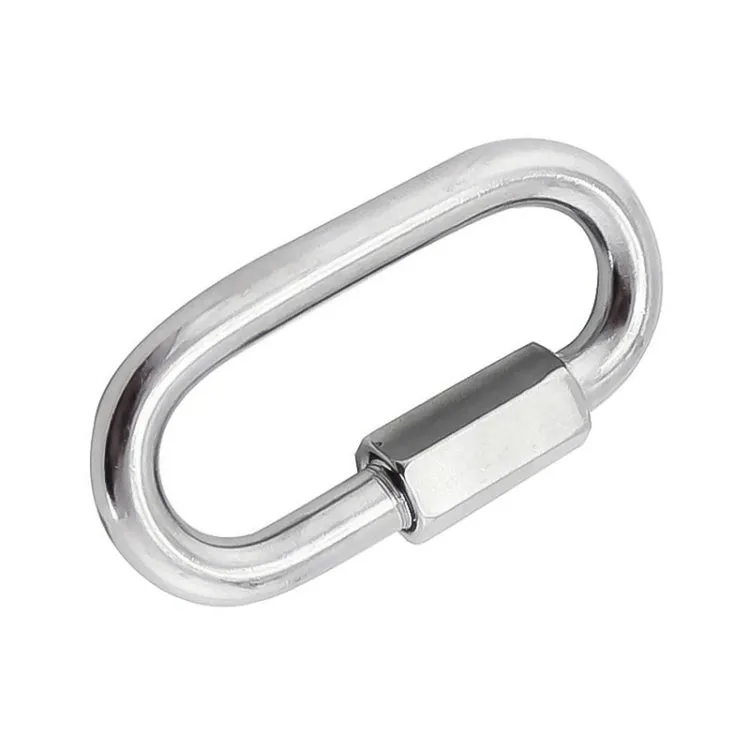 2 PCS 7mm 304 Stainless Steel Quick Connect Ring Runway Buckle