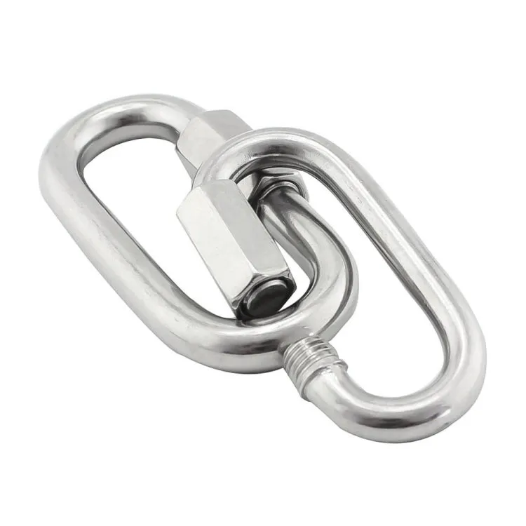 2 PCS 7mm 304 Stainless Steel Quick Connect Ring Runway Buckle