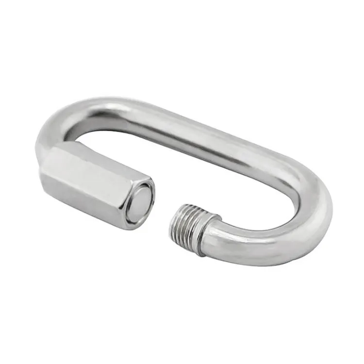 2 PCS 7mm 304 Stainless Steel Quick Connect Ring Runway Buckle