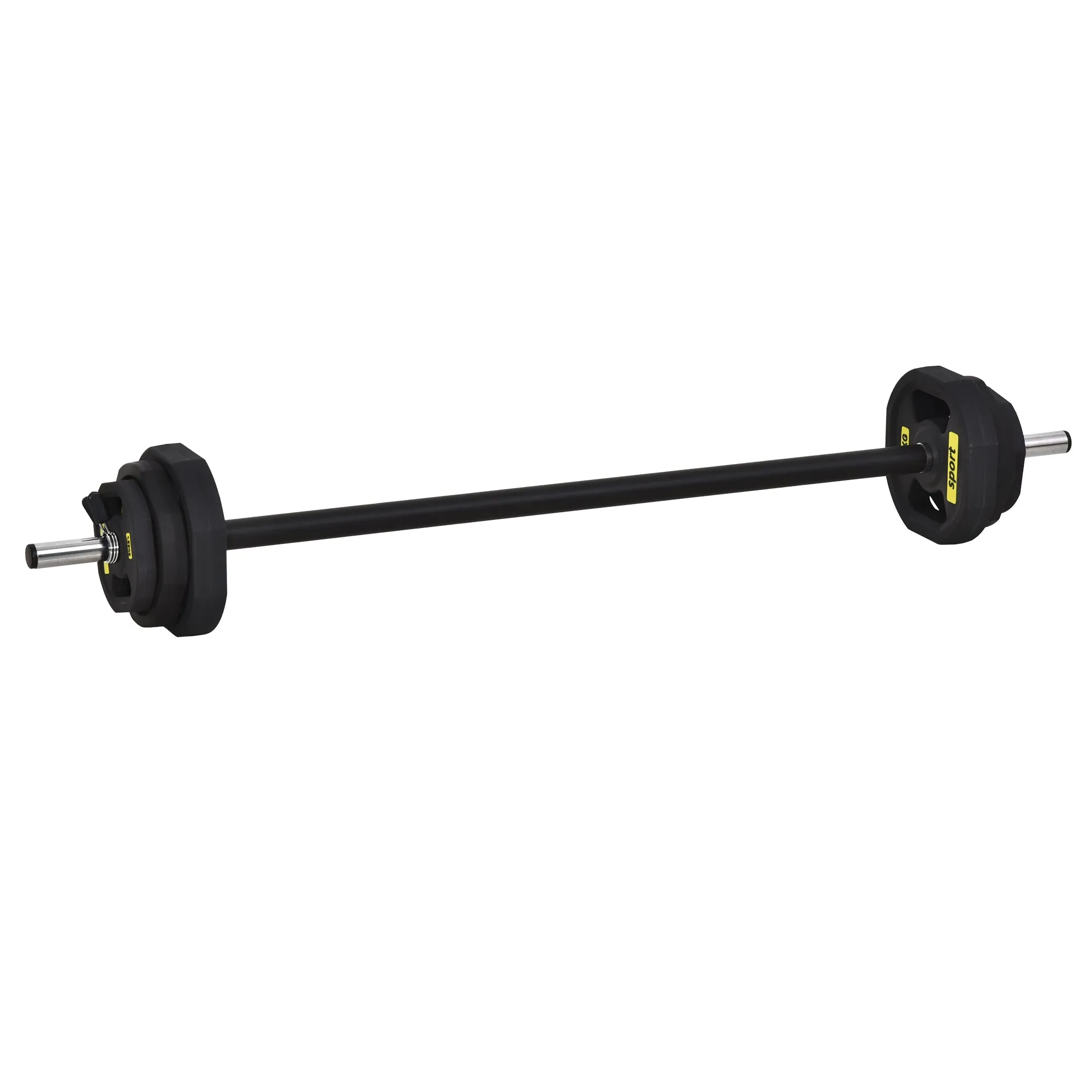 20KGS Adjustable Barbell Set Plate Bar Clamp Rod Home Gym Sports Area Exercise Ergonomic Black