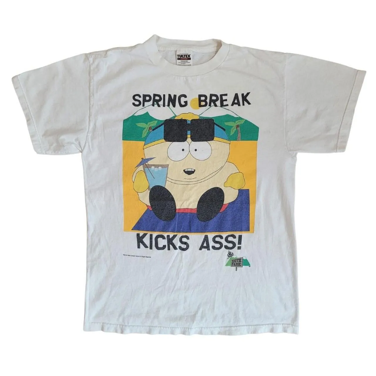 90's VINTAGE SPRING BREAK KICKS ASS SOUTH PARK CARMEN TEE