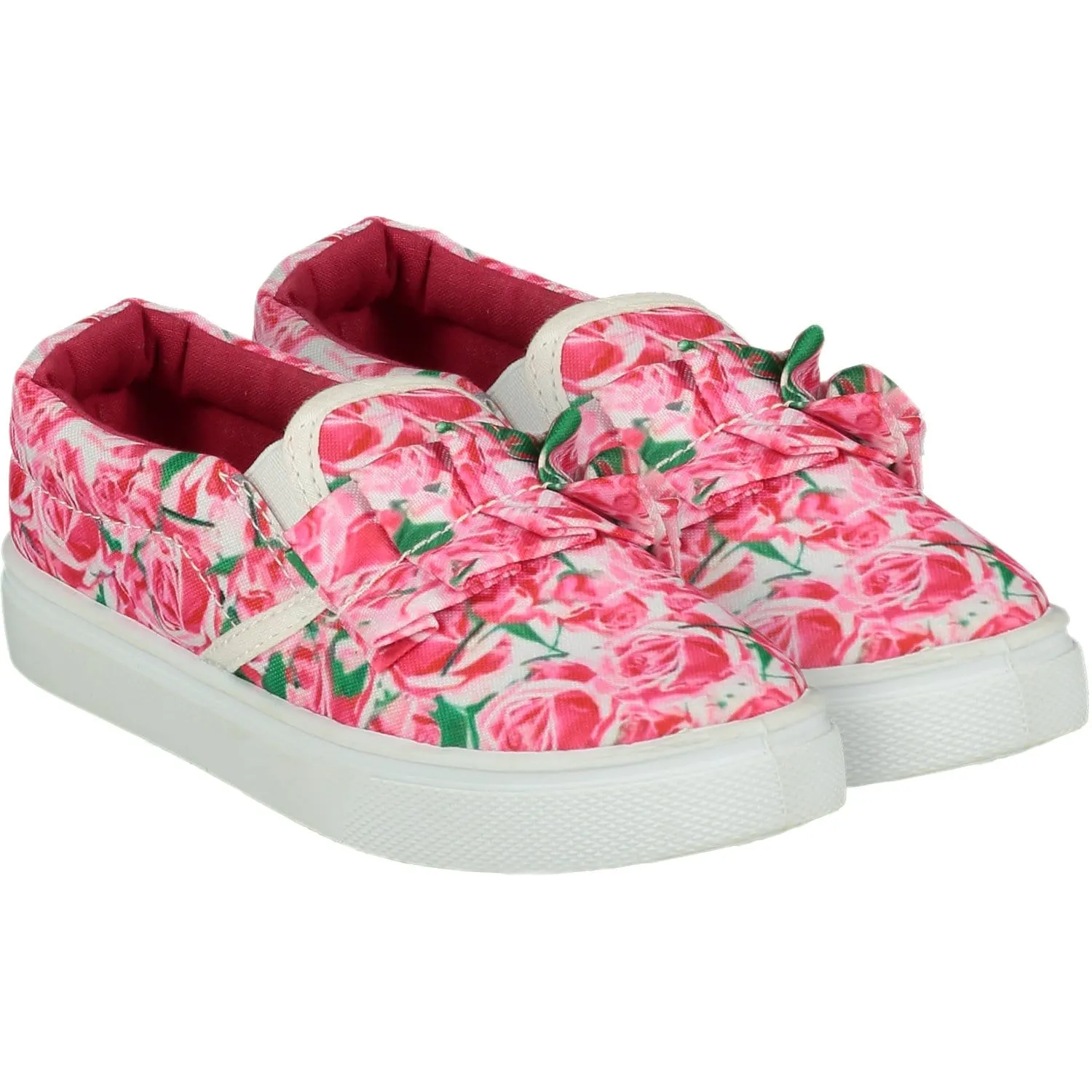 A DEE - Frilly Canvas Slip On Trainer - Floral