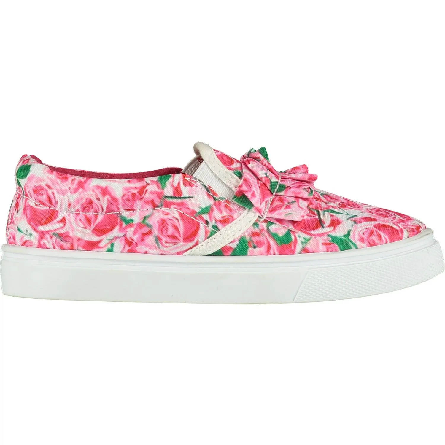 A DEE - Frilly Canvas Slip On Trainer - Floral