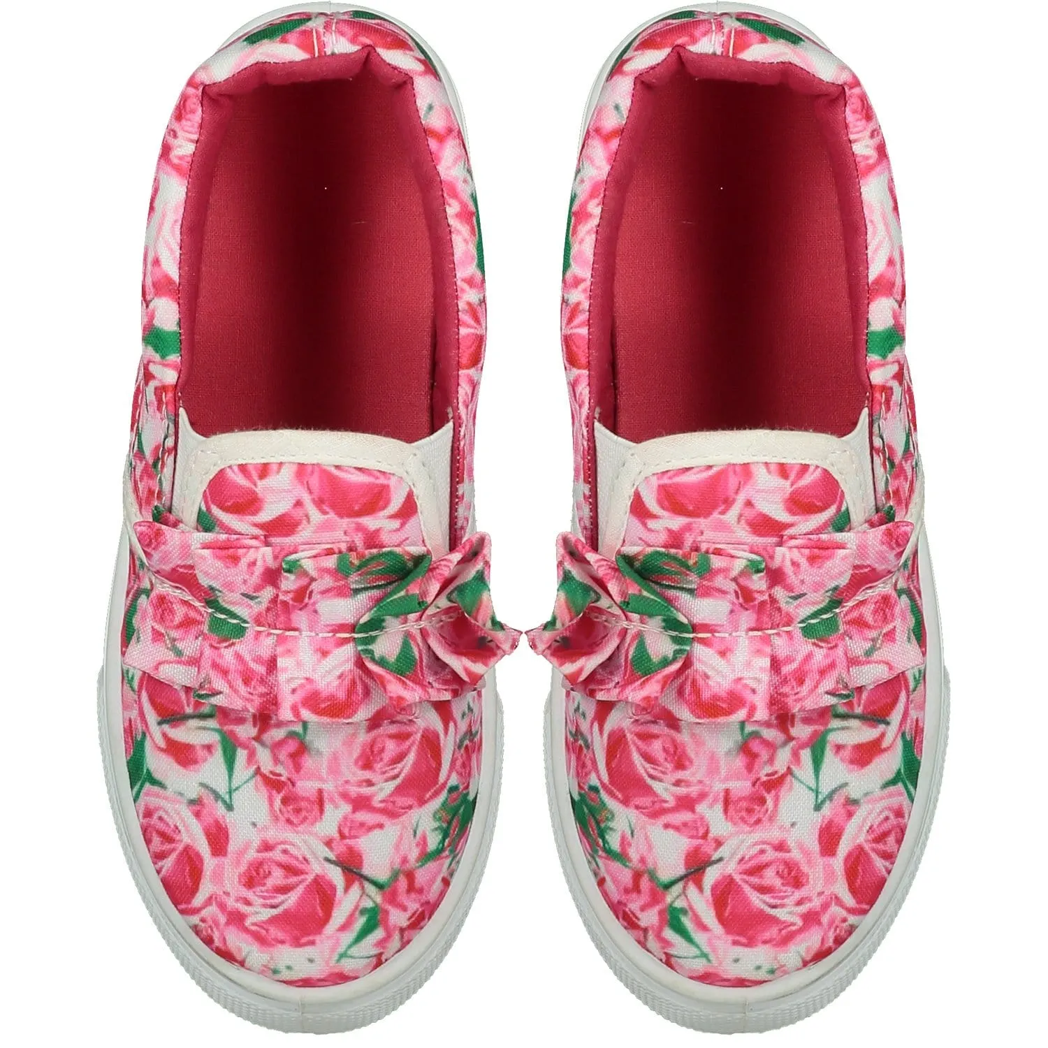 A DEE - Frilly Canvas Slip On Trainer - Floral