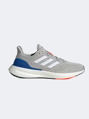 Adidas Pureboost 23 Men Running Shoes Grey/White/Lime