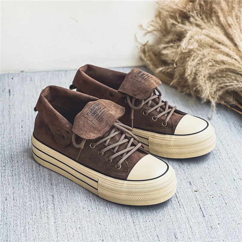 Amozae-Back To School Gifts Vintage Canvas High Top Sneakers