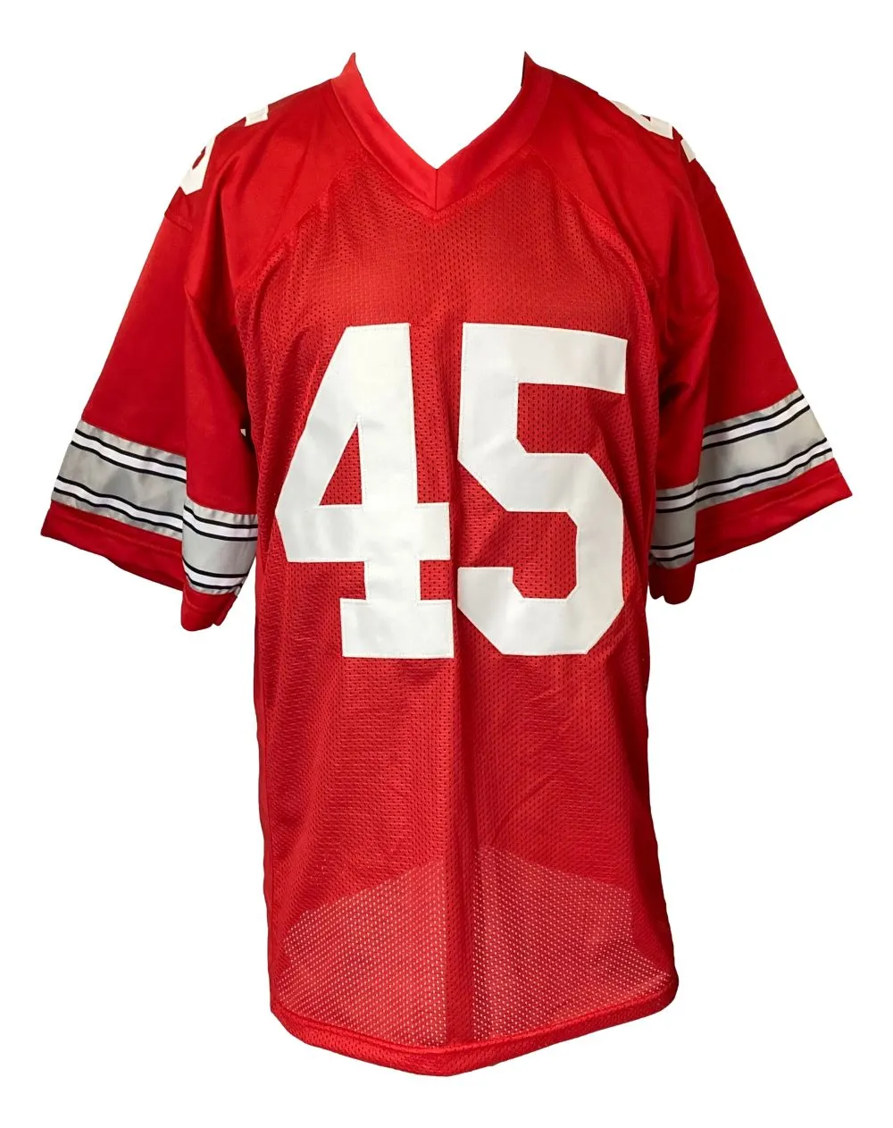 Archie Griffin Ohio Signed Red Football Jersey HT 74/75 Inscribed BAS