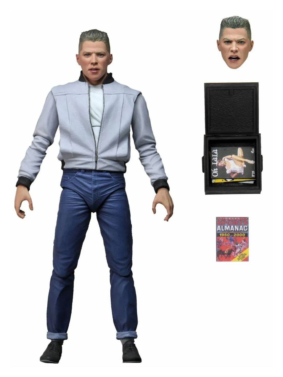 back to the future action figure ultimate biff tannen 18 cm  figurines  movies  figure