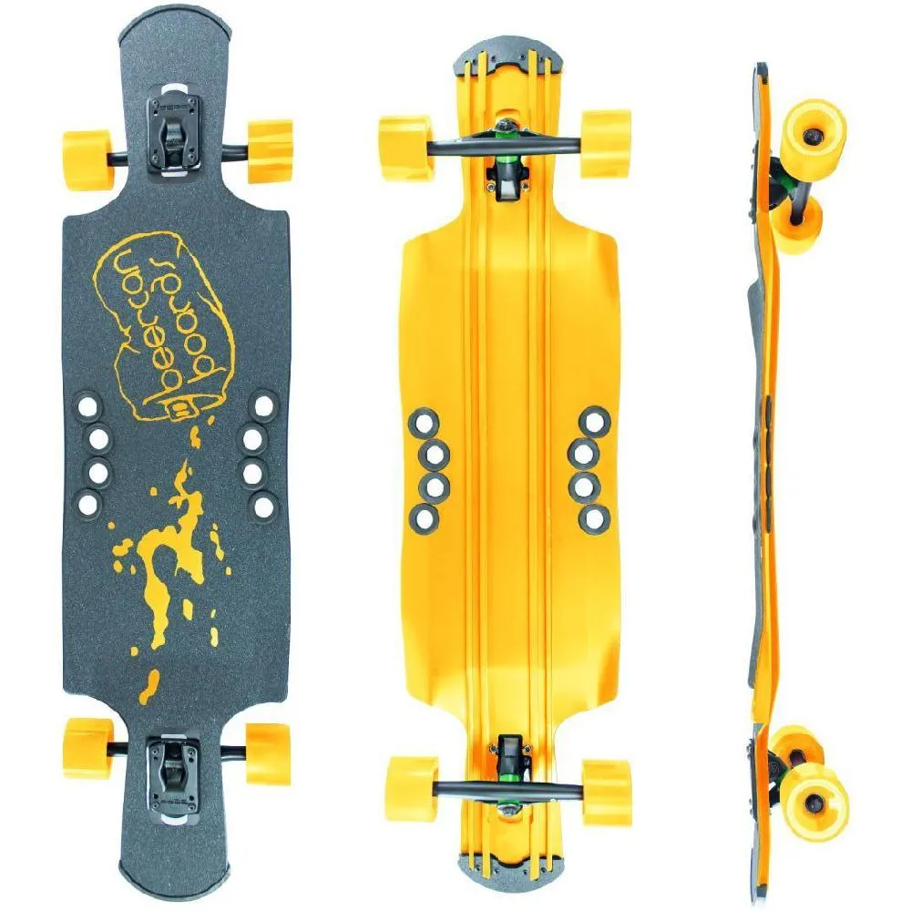 Beercan Yellow 40" Kegger Drop Through Longboard