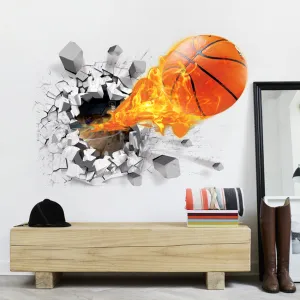 Blazing Basketball Wall Decal