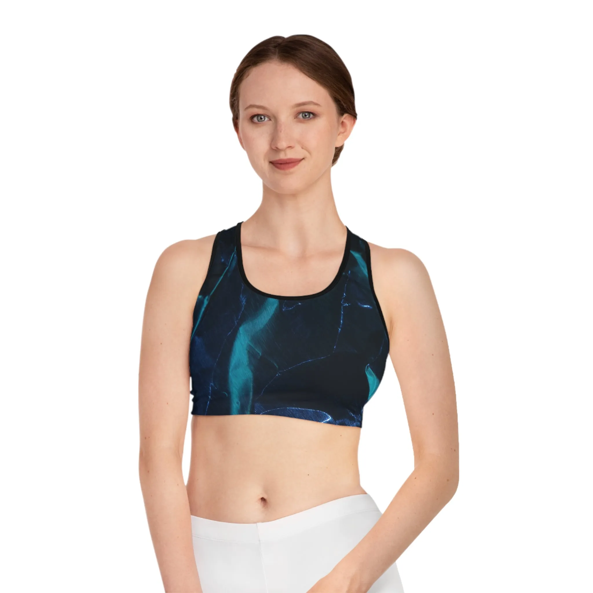 Blue Metalic - Inovax Sports Bra