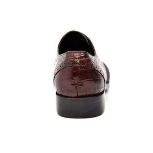 British Walkers Executive Men's Brown Leather and Pony Skin Dress Shoes