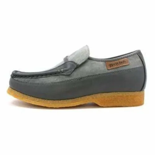 British Walkers Power Men's Grey Suede Old School Slip On