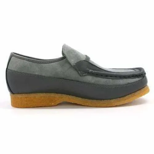 British Walkers Power Men's Grey Suede Old School Slip On