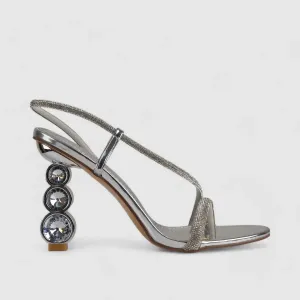 Bulbul Heel Sandal Silver LI005