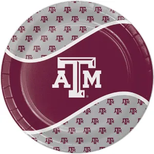 Bulk Texas A&M Paper Dinner Plate (96 per Case)