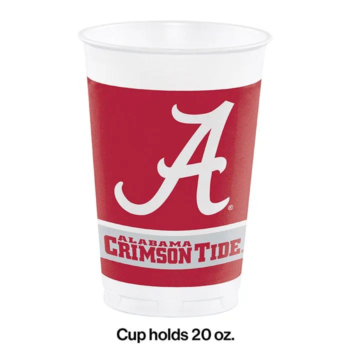 Bulk University of Alabama 20 oz Plastic Cups (96 per Case)