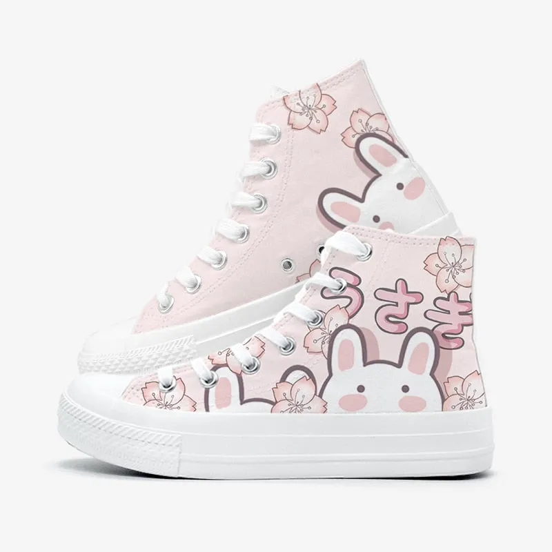 Bunny Cherry Blossom High Tops