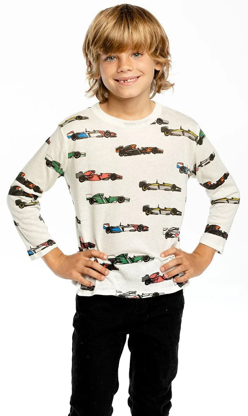 Chaser Vintage Race Cars L/S Crew Neck Tee