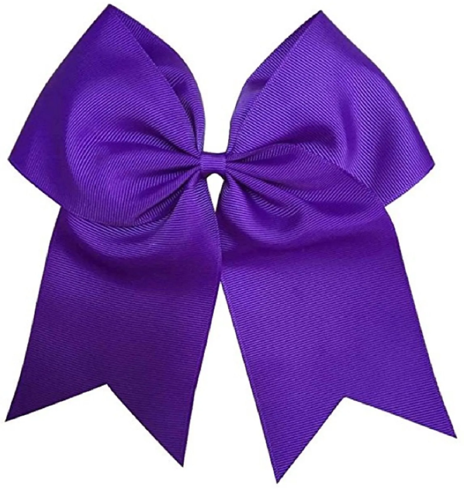 Cheer Bows 3 Purple Cheerleading Softball - Gifts for Girls and Women Team Bow with Ponytail Holder Complete your Cheerleader Outfit Uniform Strong Hair Ties Bands Elastics by Kenz Laurenz (3)