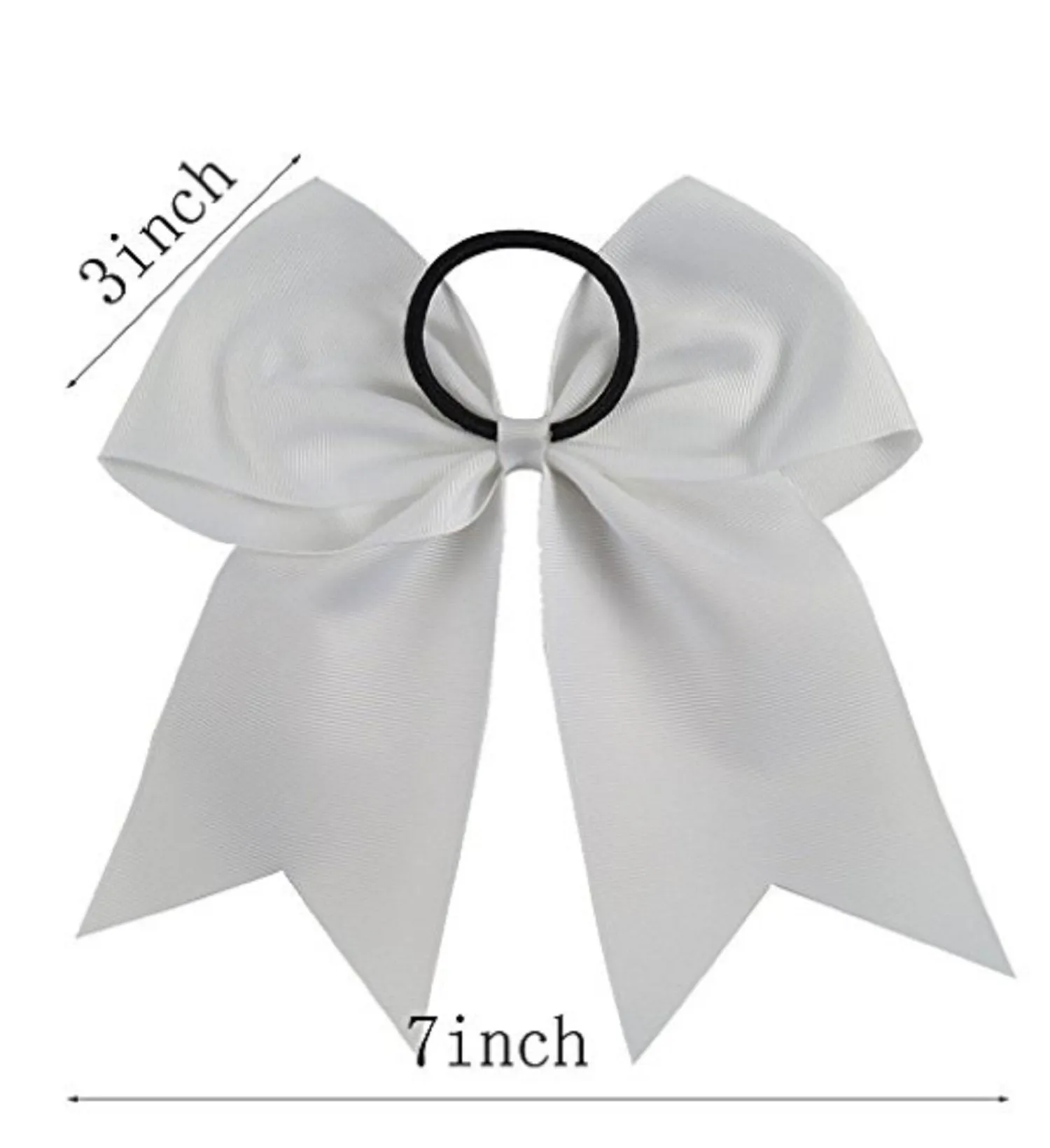 Cheer Bows 3 Purple Cheerleading Softball - Gifts for Girls and Women Team Bow with Ponytail Holder Complete your Cheerleader Outfit Uniform Strong Hair Ties Bands Elastics by Kenz Laurenz (3)