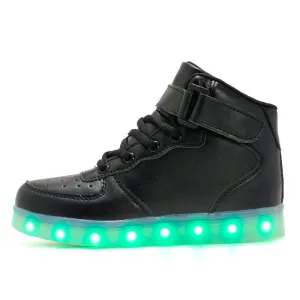 Children's Luminous Velcro Casual High-top Charging Light Up Shoes