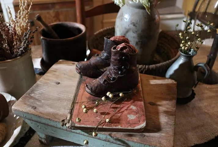 Childs Victorian Shoes and Harvest Bells Book Gathering