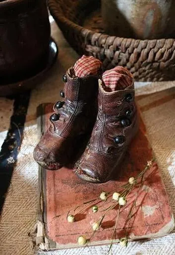 Childs Victorian Shoes and Harvest Bells Book Gathering