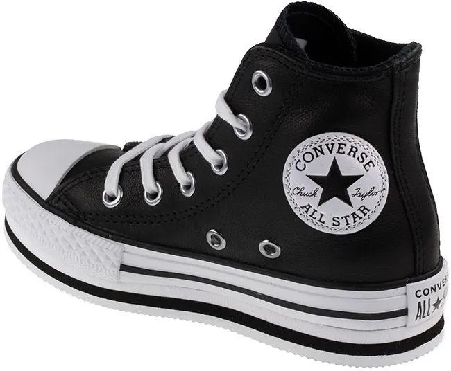 Converse Trainers Kids Chuck Taylor Platform Eva Hi Black White