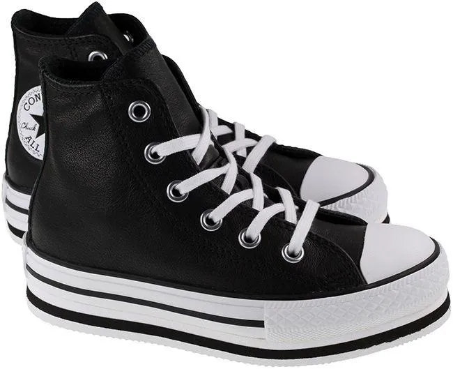 Converse Trainers Kids Chuck Taylor Platform Eva Hi Black White