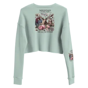 Crop Sweatshirt Exclusive Love Life Live Outdoors MRRL&O Print Designs