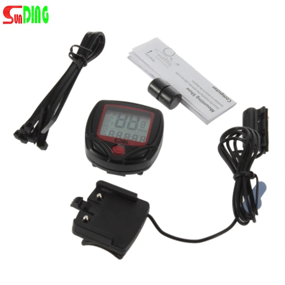 Cycling Computer Leisure 14-Functions Waterproof Odometer Speedometer With LCD Display Bike Speedometer Bicycle Cycling Computer