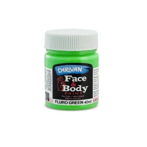 Derivan Face & Body Paint 40ml - Fluro Green