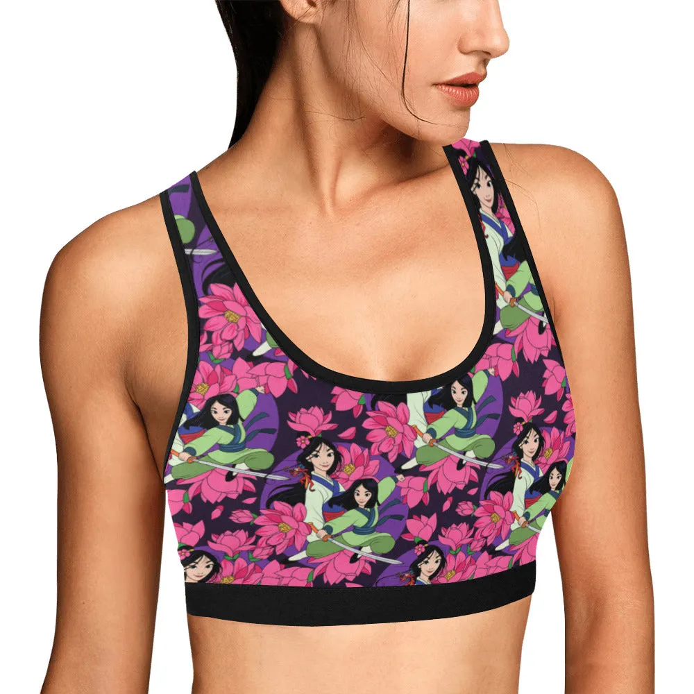 Disney Mulan Blooming Flowers Women's Sports Bra