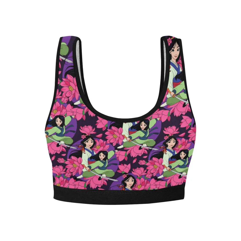 Disney Mulan Blooming Flowers Women's Sports Bra