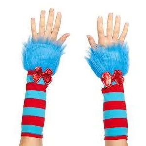 Dr Seuss Cat in the Hat Red & Blue Striped Gloves