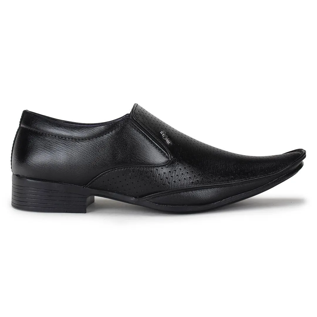 Elegant Black Synthetic Leather Formal Shoe