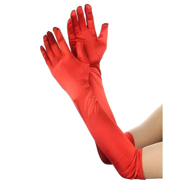 Extra Long Gloves - Red