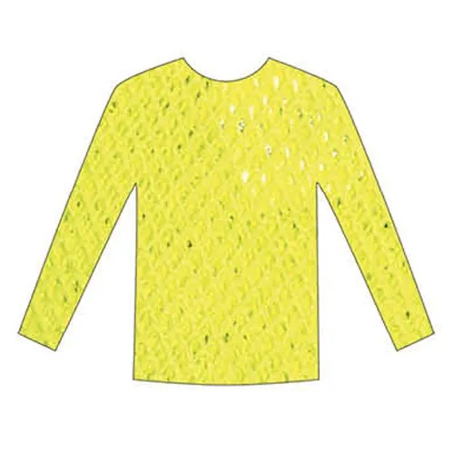 Fishnet Top Long Sleeve - Yellow