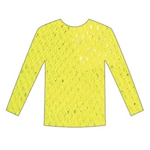 Fishnet Top Long Sleeve - Yellow