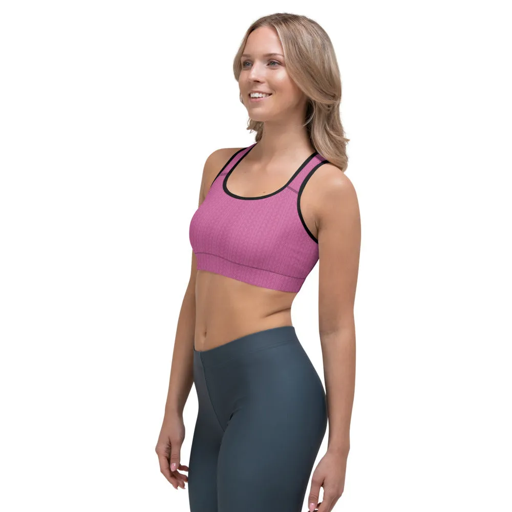 Fuchsia Bloom Sports Bra