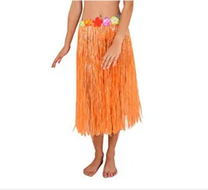 Hawaii Hula Skirt 60cm - Orange