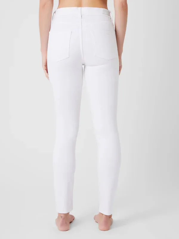 High Rise Stretch Skinny Jeans in White