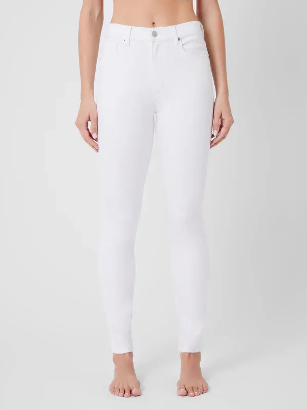 High Rise Stretch Skinny Jeans in White