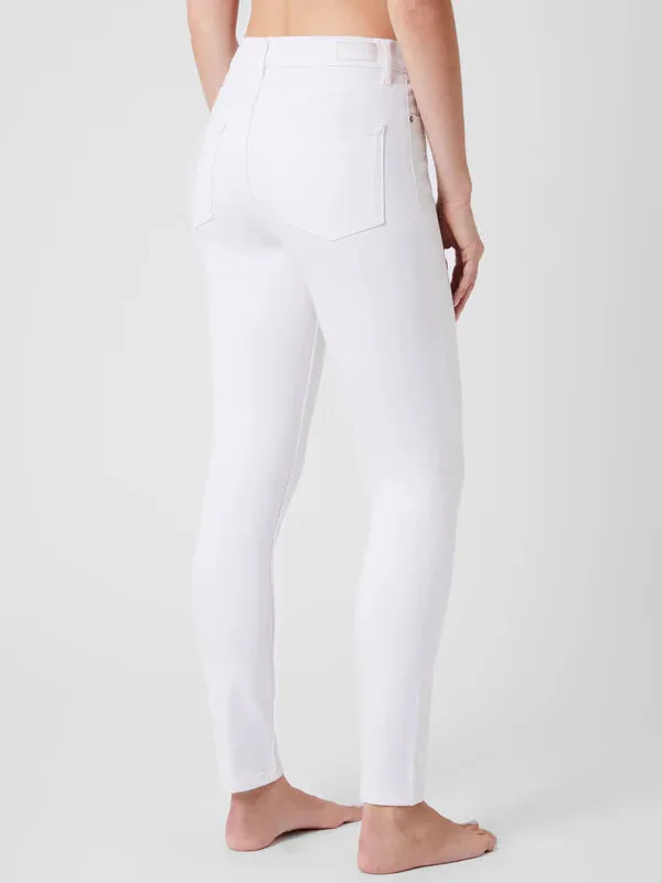 High Rise Stretch Skinny Jeans in White