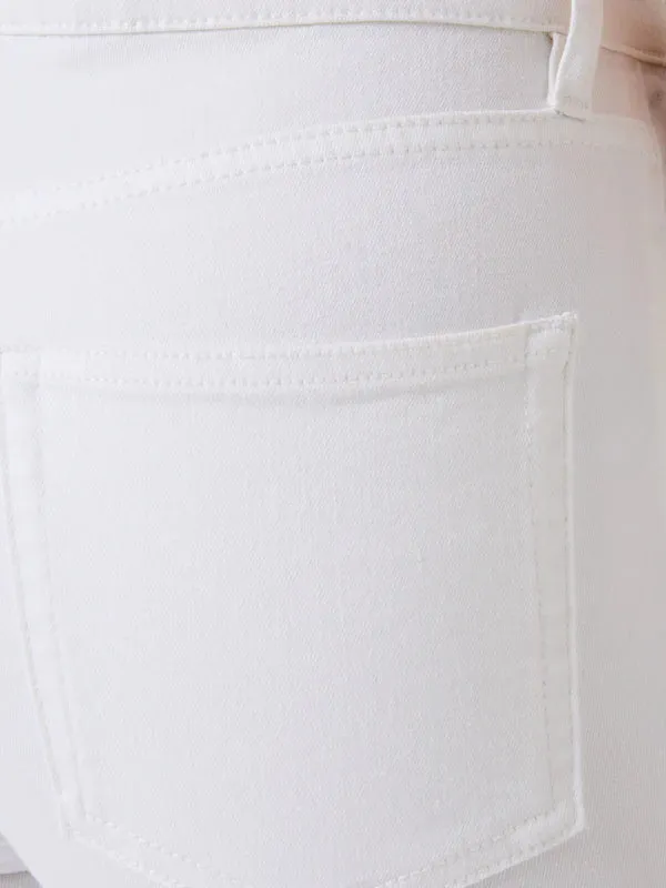 High Rise Stretch Skinny Jeans in White