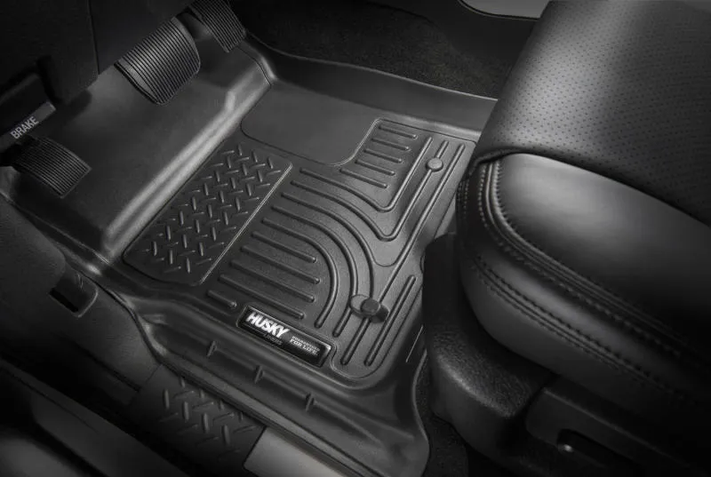 Husky Liners WeatherBeater Front/2nd Row Floor Liner - Black/Textured - 2-Door - Ford Midsize SUV 2021