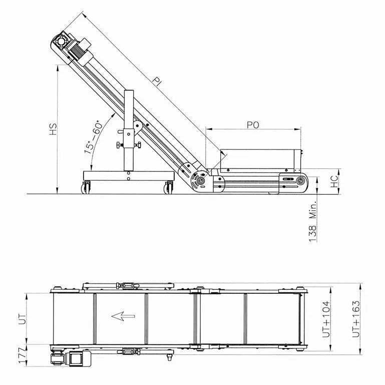 Inclined/Horizontal with PU/PVC Belt